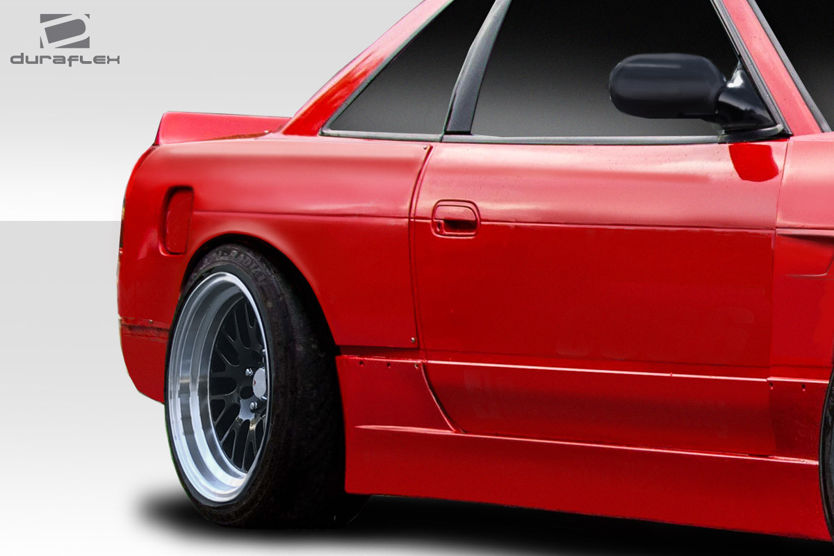 1989-1994 Nissan 240SX S13 2DR Duraflex RBS V1 30mm Rear Fenders - 2 Piece / Vehicle Year Make Model Trim - 1989-1994-Nissan 240SX 2DR / Product Type - Fender / Style Name -RBS V1 / Kit Material - FRP (Fiberglass Reinforced Plastics) / Notes -