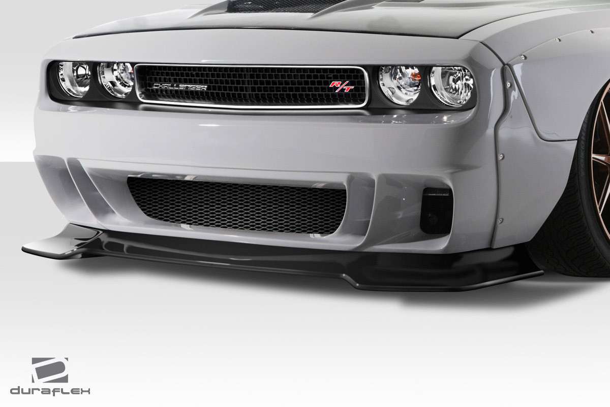 2008-2023 Dodge Challenger Duraflex Circuit Front Lip - 1 Piece / Vehicle Year Make Model Trim - 2008-2023-Dodge Challenger ALL / Product Type - Front Lip/Add On / Style Name -Circuit / Kit Material - FRP (Fiberglass Reinforced Plastics) / Notes - Note: Must be used with Circuit front bumper.