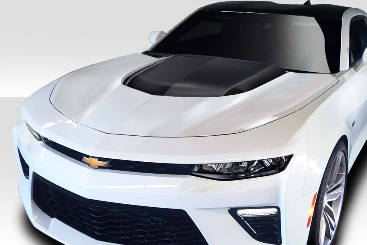2016-2023 Chevrolet Camaro Duraflex ZL1 Look Hood - 1 Piece / Vehicle Year Make Model Trim - 2016-2023-Chevrolet Camaro ALL / Product Type - Hood / Style Name -ZL1 / Kit Material - FRP (Fiberglass Reinforced Plastics) / Notes - Note: Hood pins are required. Not designed for ZL1.
