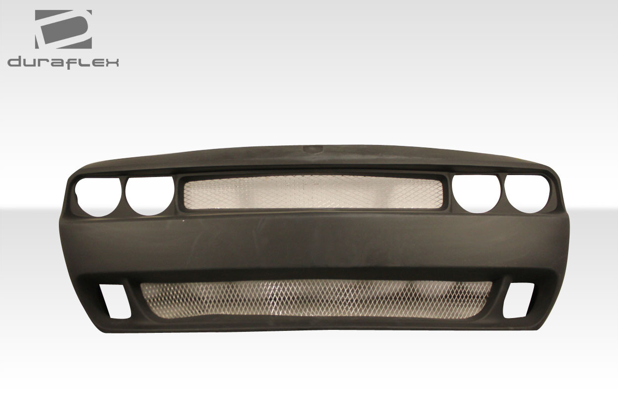 2008-2014 Dodge Challenger Duraflex Hellcat Look Front Bumper - 1 Piece / Vehicle Year Make Model Trim - 2008-2014-Dodge Challenger ALL / Product Type - Front Bumper / Style Name -Hellcat Look / Kit Material - FRP (Fiberglass Reinforced Plastics) / Notes - Note: Front lip sold separately.
