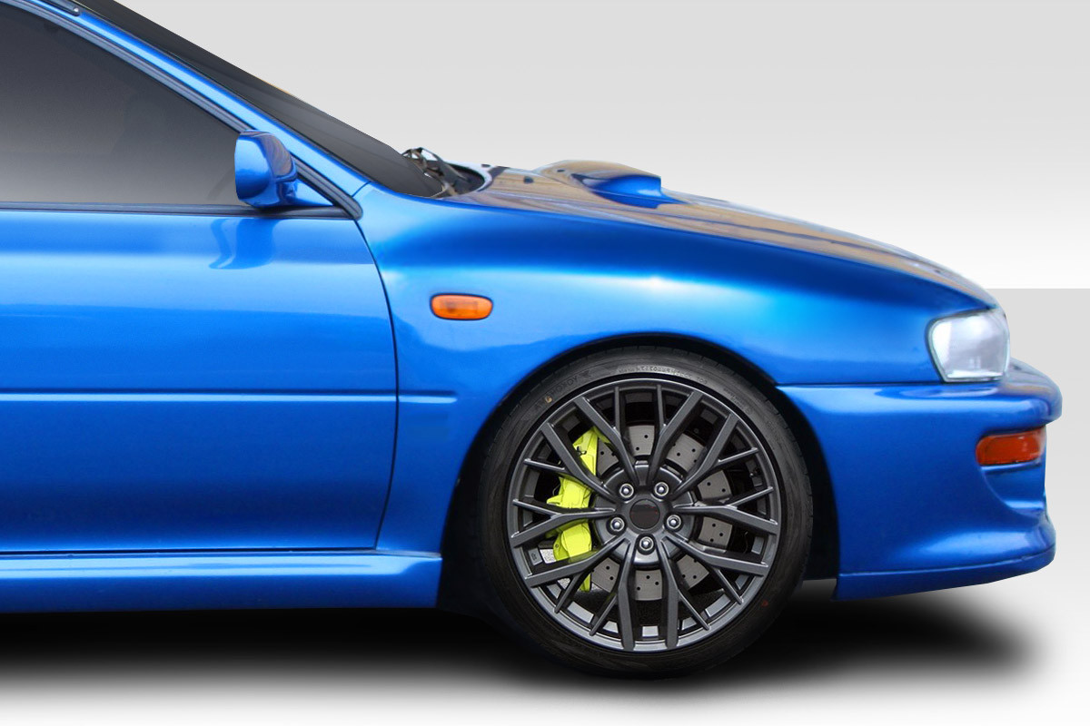 1993-2001 Subaru Impreza 2DR Duraflex 22B Look Wide Body Fenders - 4 Piece - Includes 22b Look Front Fenders (114064) 22b Look Rear Fenders (114065) / Vehicle Year Make Model Trim - 1993-2001-Subaru Impreza 2DR / Product Type - Kit / Style Name -22B Look / Kit Material - FRP (Fiberglass Reinforced Plastics) / Notes -