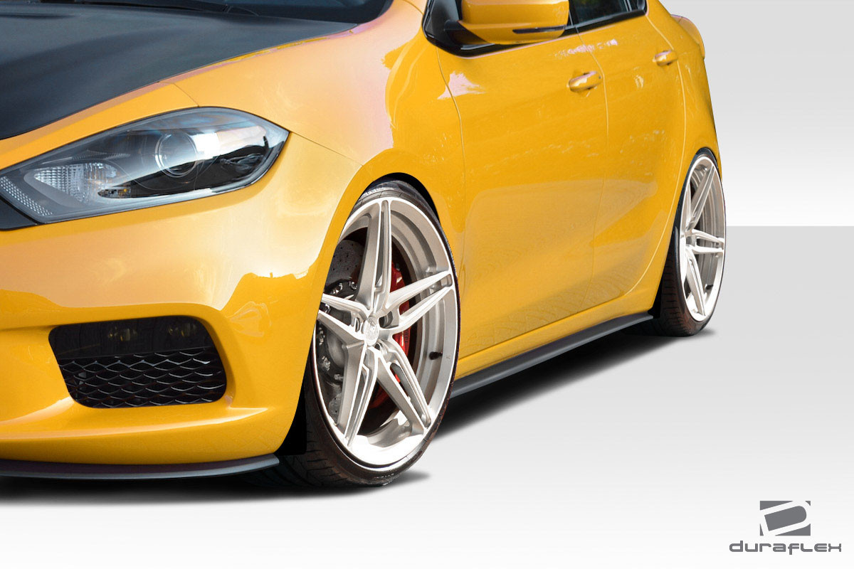 2013-2016 Dodge Dart Duraflex Scat Look Side Skirts - 2 Piece / Vehicle Year Make Model Trim - 2013-2016-Dodge Dart ALL / Product Type - Sideskirts / Style Name -Scat Look / Kit Material - FRP (Fiberglass Reinforced Plastics) / Notes -