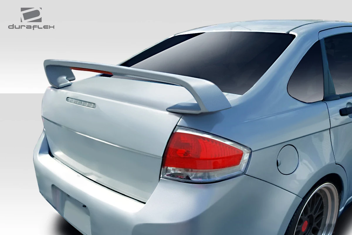 2008-2011 Ford Focus 4DR Duraflex Rally Sport Wing Spoiler - 1 Piece / Vehicle Year Make Model Trim - 2008-2011-Ford Focus 4DR / Product Type - Wing / Style Name -Rally Sport / Kit Material - FRP (Fiberglass Reinforced Plastics) / Notes -