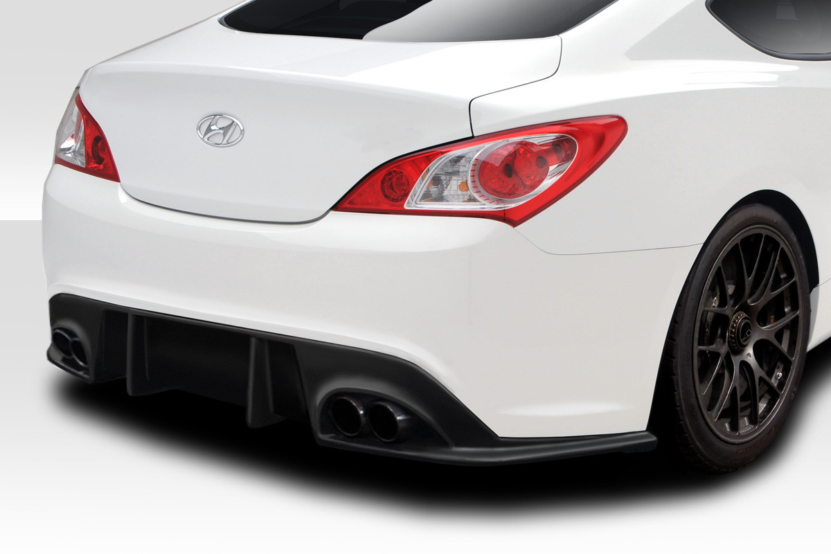 2010-2016 Hyundai Genesis Coupe Duraflex Speedster Rear Diffuser - 1 Piece / Vehicle Year Make Model Trim - 2010-2016-Hyundai Genesis 2DR / Product Type - Rear Lip/Add On / Style Name -Speedster / Kit Material - FRP (Fiberglass Reinforced Plastics) / Notes -