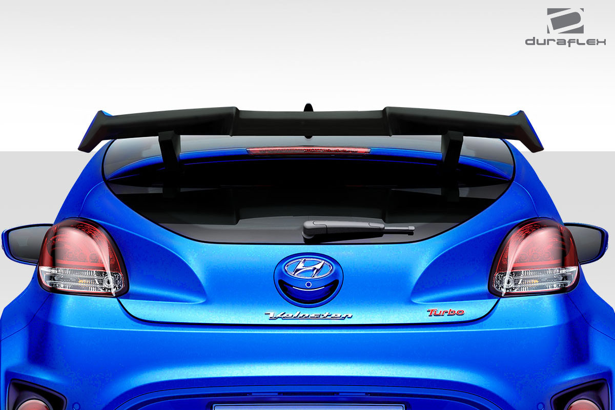 2012-2017 Hyundai Veloster Turbo Duraflex MR Wing Spoiler - 3 Piece / Vehicle Year Make Model Trim - 2012-2017-Hyundai Veloster ALL / Product Type - Wing / Style Name -MR / Kit Material - FRP (Fiberglass Reinforced Plastics) / Notes -