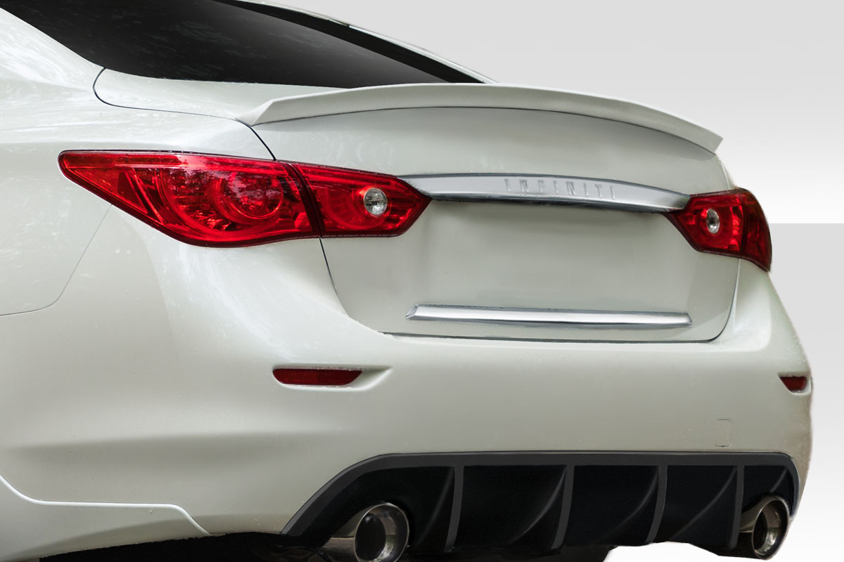 2014-2023 Infiniti Q50 Duraflex VIP Wing Spoiler - 1 Piece (S) / Vehicle Year Make Model Trim - 2014-2023-Infiniti Q50 ALL / Product Type - Wing / Style Name -VIP / Kit Material - FRP (Fiberglass Reinforced Plastics) / Notes -