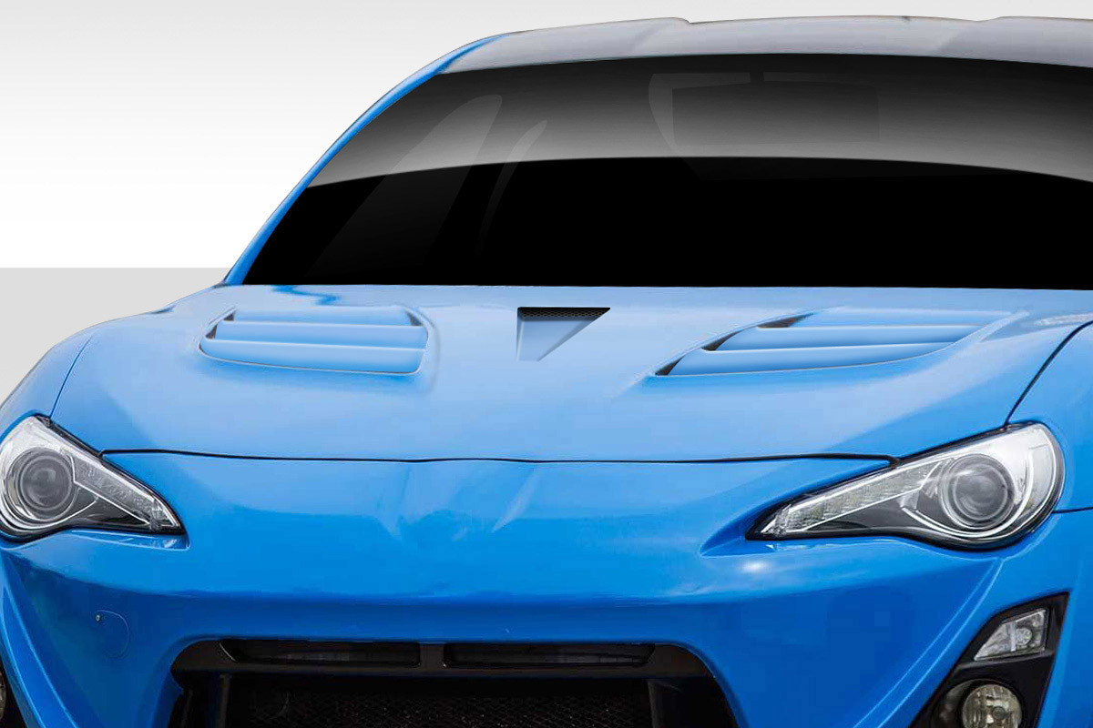 2013-2020 Scion FR-S Toyota 86 Subaru BRZ Duraflex VRS Hood - 1 Piece / Vehicle Year Make Model Trim - 2013-2020-Scion FRS ALL / Product Type - Hood / Style Name -VRS / Kit Material - FRP (Fiberglass Reinforced Plastics) / Notes - Note: Hood pins are required.