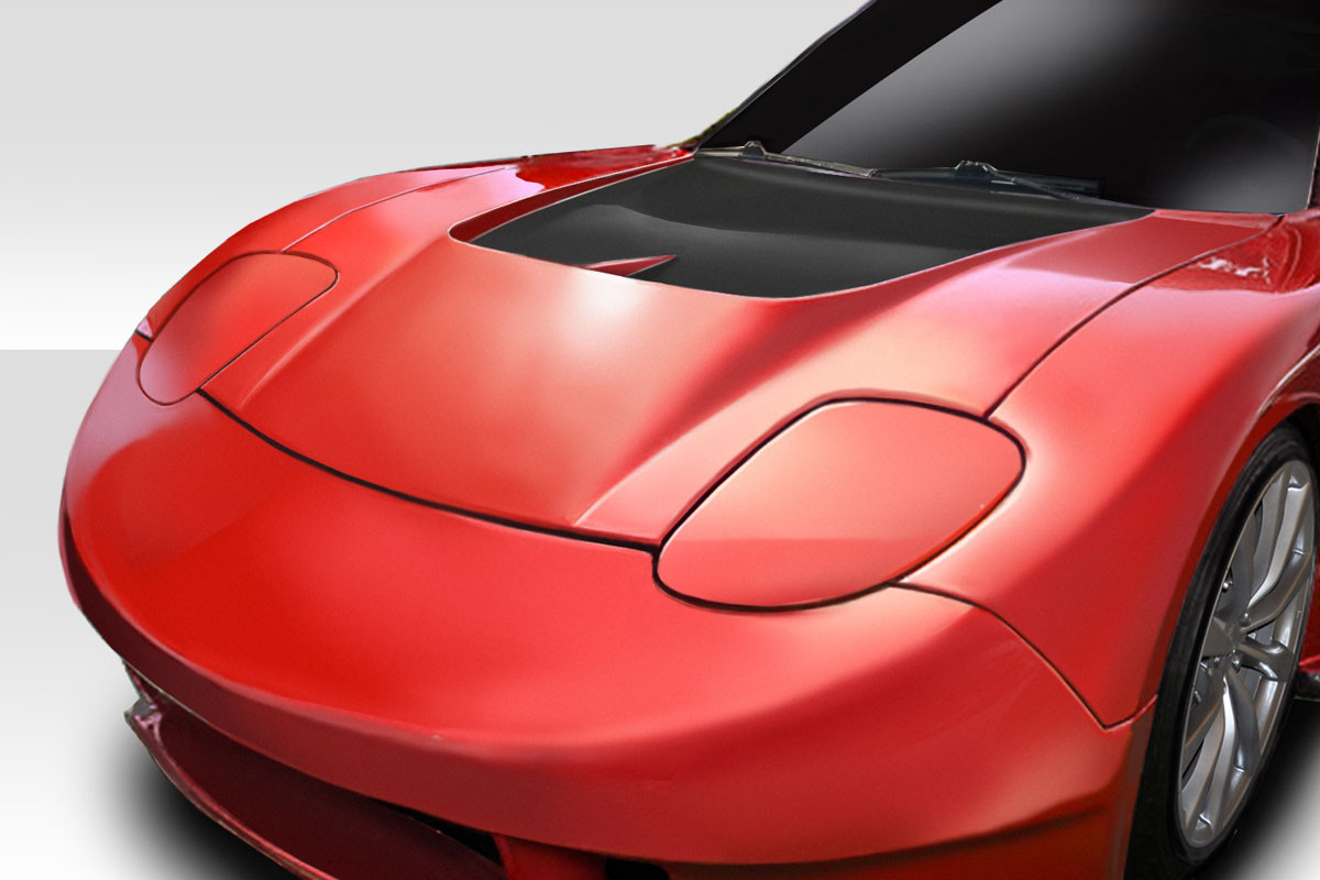 1993-1997 Mazda RX-7 Duraflex Bossen Wide Body Hood - 1 Piece (S) / Vehicle Year Make Model Trim - 1993-1997-Mazda RX7 ALL / Product Type - Hood / Style Name -Bossen / Kit Material - FRP (Fiberglass Reinforced Plastics) / Notes - Note: Must Be Used With Complete Bossen Wide Body Kit. Hood Pins Required.