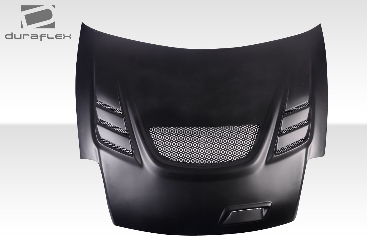 2000-2005 Mitsubishi Eclipse Duraflex Evo GT Hood - 1 Piece / Vehicle Year Make Model Trim - 2000-2005-Mitsubishi Eclipse ALL / Product Type - Hood / Style Name -Evo GT / Kit Material - FRP (Fiberglass Reinforced Plastics) / Notes - Note: Hood pins are required.