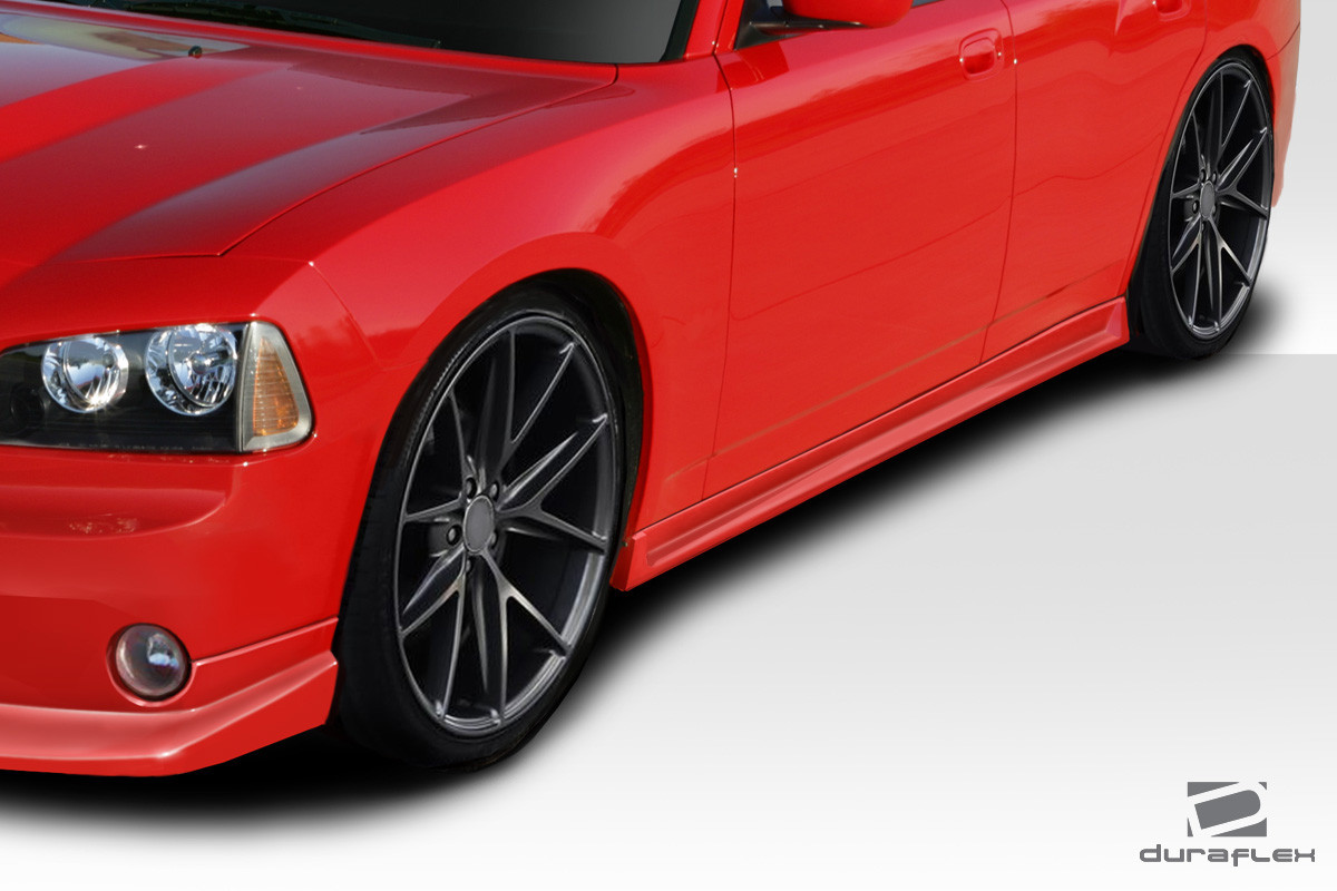 2006-2010 Dodge Charger Duraflex Markham Side Skirts - 2 Piece / Vehicle Year Make Model Trim - 2006-2010-Dodge Charger ALL / Product Type - Sideskirts / Style Name -Markham / Kit Material - FRP (Fiberglass Reinforced Plastics) / Notes -