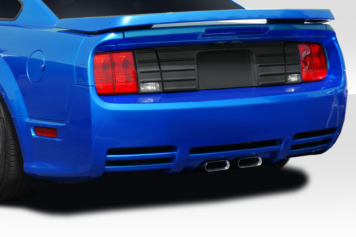 2005-2009 Ford Mustang Duraflex Colt Rear Bumper Cover - 1 Piece / Vehicle Year Make Model Trim - 2005-2009-Ford Mustang ALL / Product Type - Rear Bumper / Style Name -Colt / Kit Material - FRP (Fiberglass Reinforced Plastics) / Notes - Note: requires Saleen style rear wing, and custom exhaust.