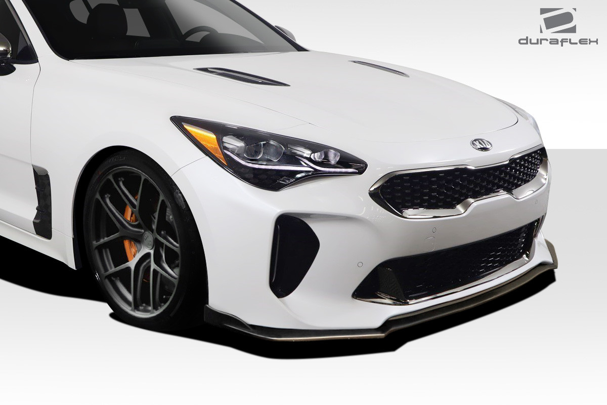 2018-2023 Kia Stinger Duraflex MSR Front Lip Under Spoiler - 1 Piece / Vehicle Year Make Model Trim - 2018-2023-Kia Stinger ALL / Product Type - Front Lip/Add On / Style Name -MSR / Kit Material - FRP (Fiberglass Reinforced Plastics) / Notes -