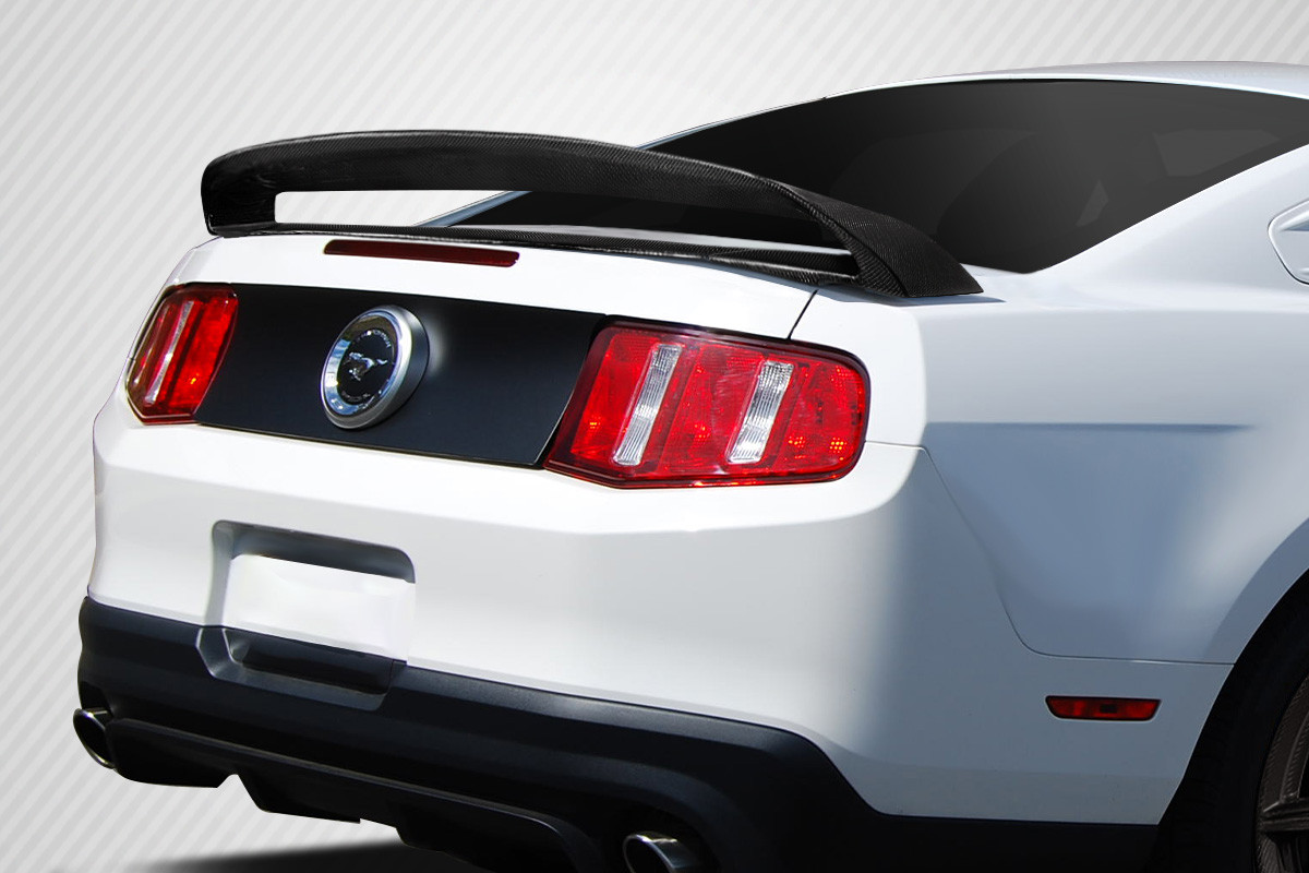2010-2014 Ford Mustang Carbon Creations GT350 Look Rear Wing Spoiler - 2 Piece / Vehicle Year Make Model Trim - 2010-2014-Ford Mustang ALL / Product Type - Wing / Style Name -GT350 Look / Kit Material - Carbon Fiber / Notes -