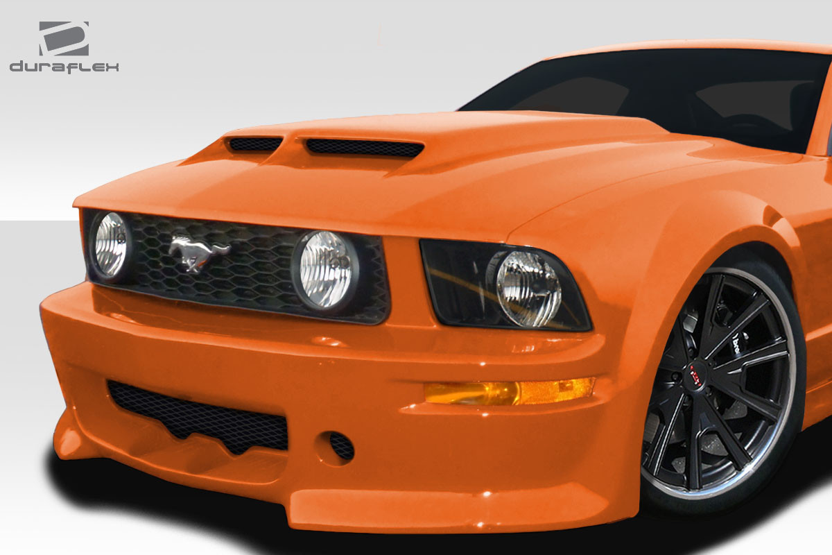 2005-2009 Ford Mustang Duraflex CVX Ram Air Hood - 1 Piece / Vehicle Year Make Model Trim - 2005-2009-Ford Mustang ALL / Product Type - Hood / Style Name -CVX Ram Air / Kit Material - FRP (Fiberglass Reinforced Plastics) / Notes - Note: Hood pins are required.