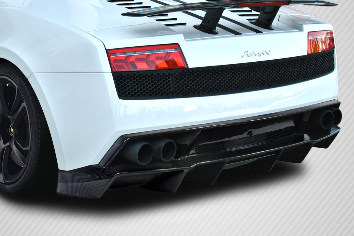 2009-2013 Lamborghini Gallardo Carbon Creations LP560 LP570 Look Rear Diffuser - 1 Piece / Vehicle Year Make Model Trim - 2009-2013-Lamborghini Gallardo ALL / Product Type - Rear Lip/Add On / Style Name -LP570 Look / Kit Material - Carbon Fiber / Notes -