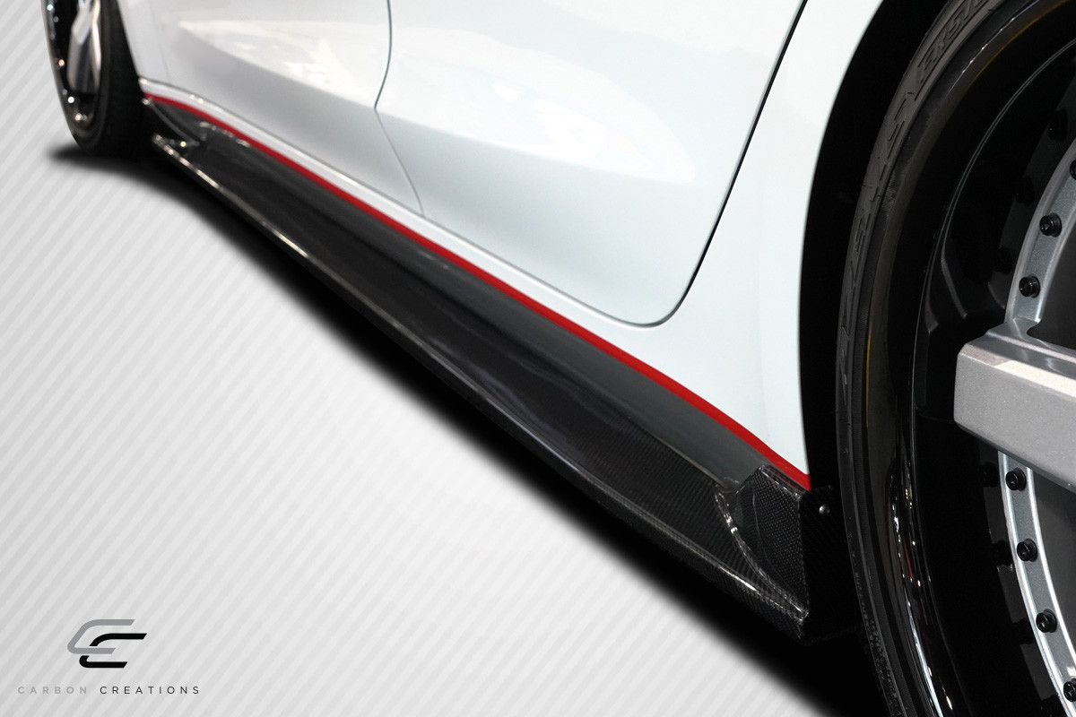 2017-2023 Tesla Model 3 Carbon Creations GT Concept Side Skirt Rocker Panels - 2 Piece (S) / Vehicle Year Make Model Trim - 2017-2023-Tesla Model 3 ALL / Product Type - Sideskirts / Style Name -GT Concept / Kit Material - Carbon Fiber / Notes -