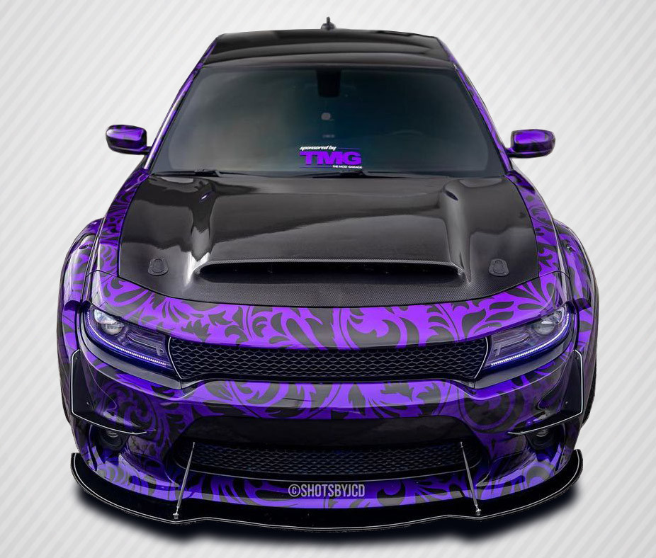 2015-2023 Dodge Charger Carbon Creations Demon Look Hood - 1 Piece / Vehicle Year Make Model Trim - 2015-2023-Dodge Charger ALL / Product Type - Hood / Style Name -Demon Look / Kit Material - Carbon Fiber / Notes - Note: Hood Pins are Required