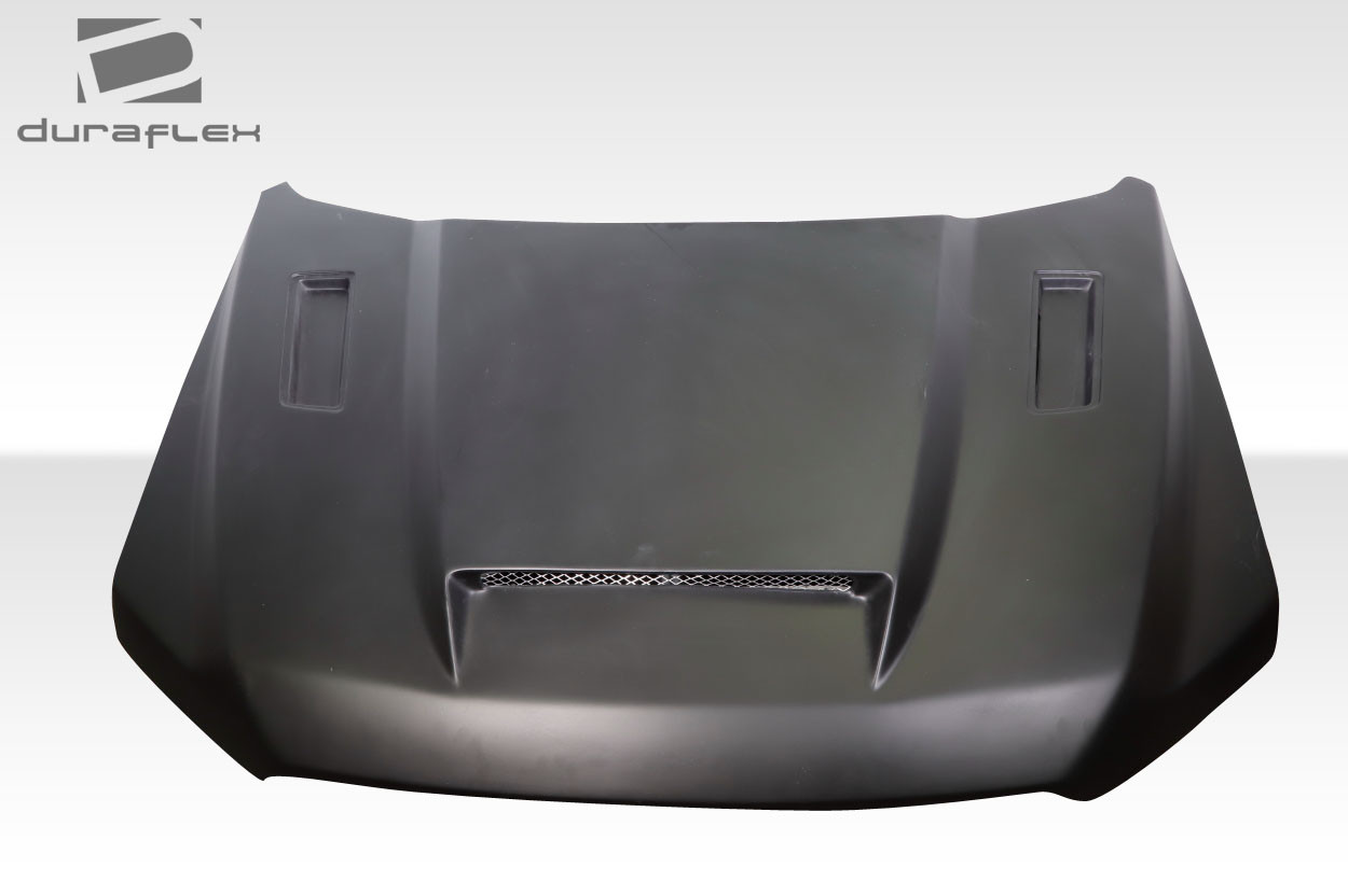 2015-2020 Ford F-150 Duraflex CVX Hood - 1 Piece / Vehicle Year Make Model Trim - 2015-2020-Ford F150 ALL / Product Type - Hood / Style Name -CVX / Kit Material - FRP (Fiberglass Reinforced Plastics) / Notes - Note: Hood pins are required.