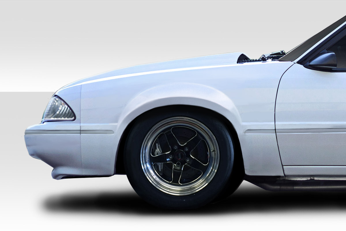 1979-1993 Ford Mustang Duraflex C Tech 2" Wide Body Front Fender Flares - 2 Piece / Vehicle Year Make Model Trim - 1979-1993-Ford Mustang ALL / Product Type - Fender Flare / Style Name -C Tech 2" / Kit Material - FRP (Fiberglass Reinforced Plastics) / Notes -