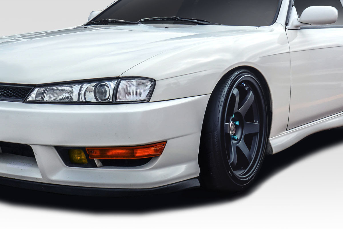 1997-1998 Nissan 240SX S14 Duraflex Kouki OEM Look Fenders - 2 Piece / Vehicle Year Make Model Trim - 1997-1998-Nissan 240SX ALL / Product Type - Fender / Style Name -Kouki OEM Look / Kit Material - FRP (Fiberglass Reinforced Plastics) / Notes -