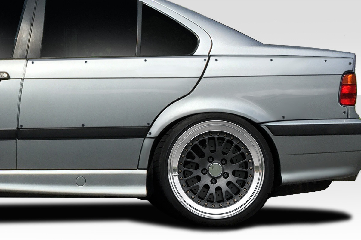 1992-1998 BMW 3 Series M3 E36 4DR Duraflex C Spec Rear Fender Flares - 2 Piece / Vehicle Year Make Model Trim - 1992-1998-BMW 3 Series 4DR / Product Type - Fender Flare / Style Name -C Spec / Kit Material - FRP (Fiberglass Reinforced Plastics) / Notes -