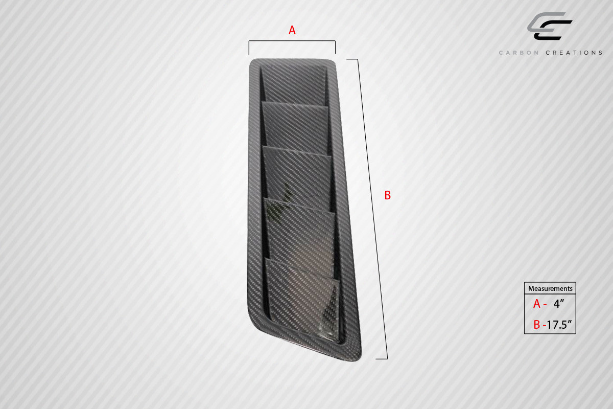 Universal Carbon Creations Race Hood Louver Vents - 2 Piece / Vehicle Year Make Model Trim - --  ALL / Product Type - Accessory / Style Name -\Universal / Kit Material - Carbon Fiber / Notes - Note: Hood Pins are Required