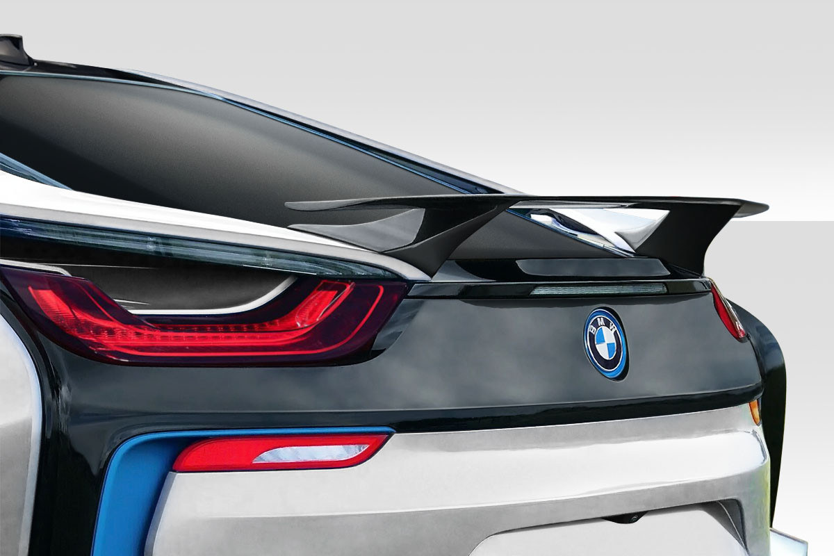 2014-2020 BMW i8 I12 Duraflex GT Concept Rear Wing Spoiler - 1 Piece / Vehicle Year Make Model Trim - 2014-2020-BMW i8 ALL / Product Type - Wing / Style Name -GT Concept / Kit Material - FRP (Fiberglass Reinforced Plastics) / Notes -