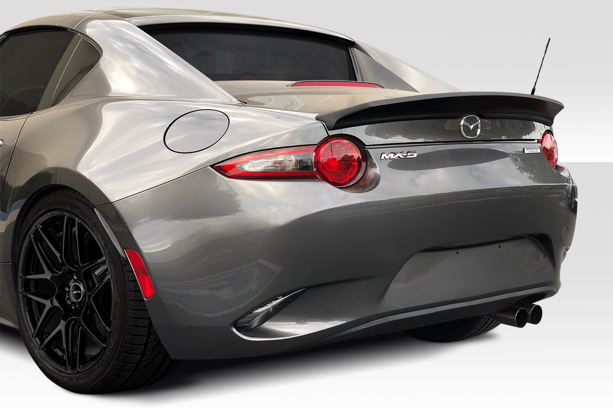 2016-2025 Mazda Miata Duraflex High Kick Rear Wing Spoiler - 1 Piece / Vehicle Year Make Model Trim - 2016-2025-Mazda Miata ALL / Product Type - Wing / Style Name -High Kick / Kit Material - FRP (Fiberglass Reinforced Plastics) / Notes -