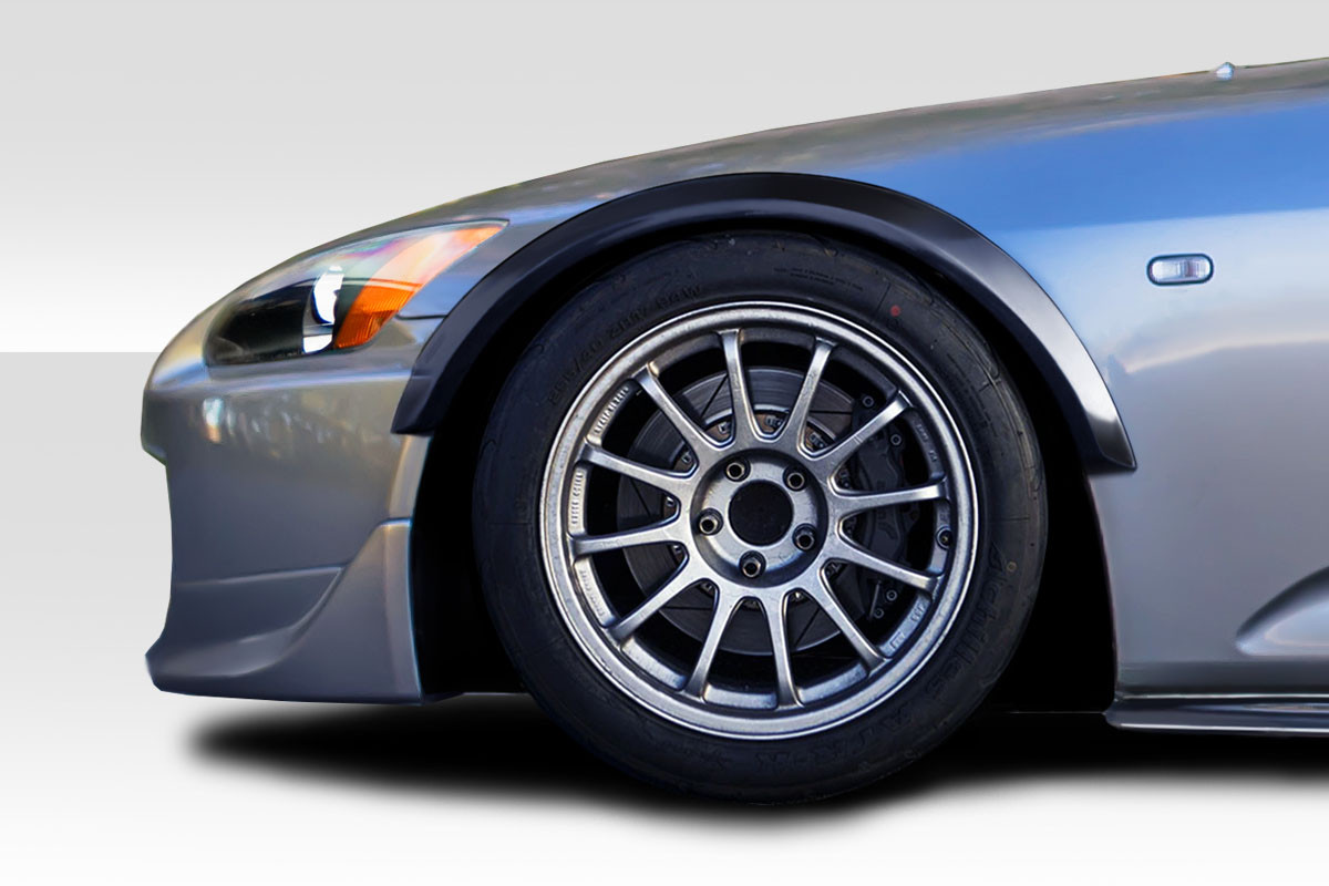 2000-2009 Honda S2000 Duraflex VTX Fender Flares - 4 Piece ( 2004-2009 models require minor modifications ) / Vehicle Year Make Model Trim - 2000-2009-Honda S2000 ALL / Product Type - Fender Flare / Style Name -VTX / Kit Material - FRP (Fiberglass Reinforced Plastics) / Notes -