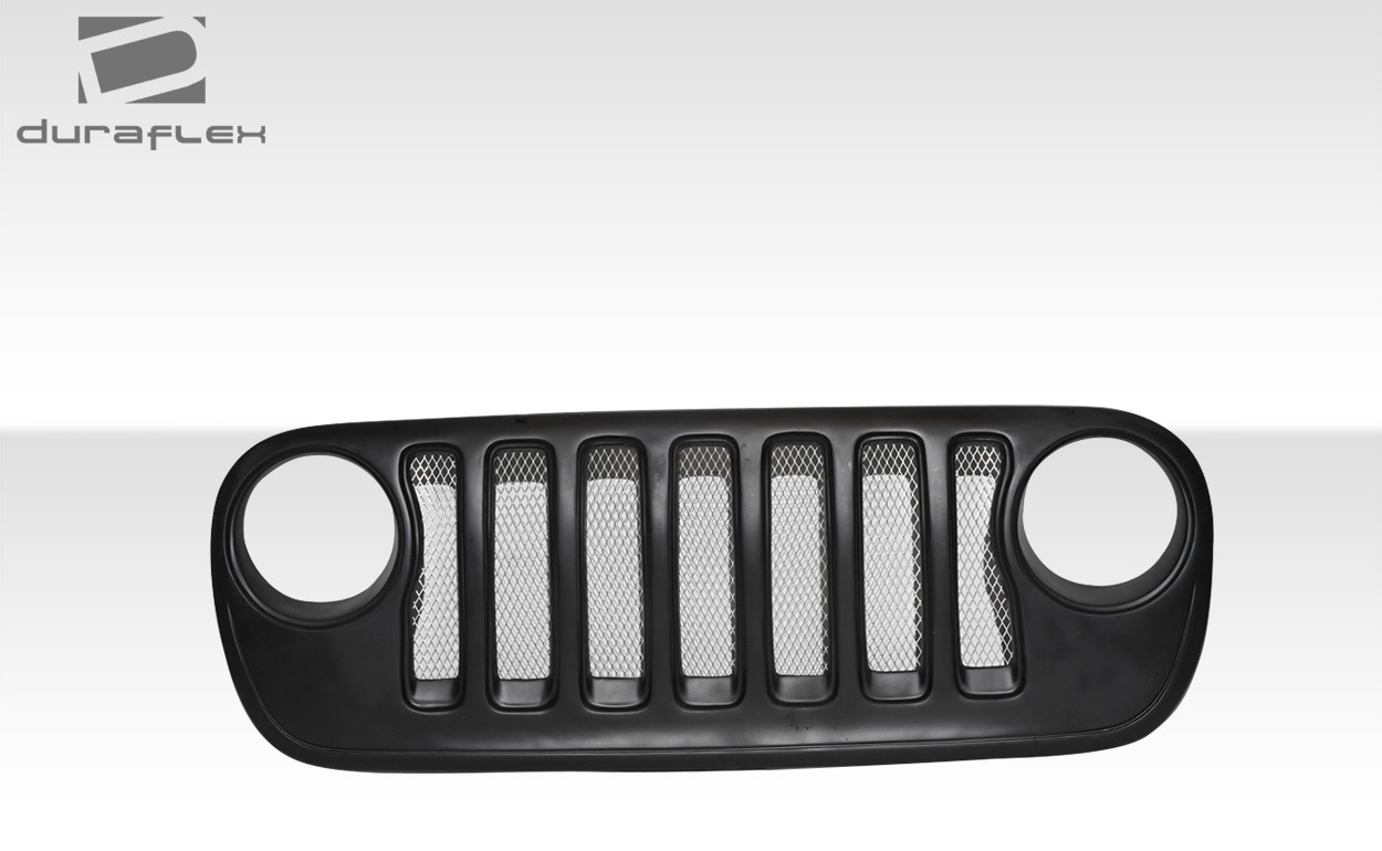 2007-2018 Jeep Wrangler Duraflex JK JL Look Grille - 1 Piece / Vehicle Year Make Model Trim - 2007-2018-Jeep Wrangler ALL / Product Type - Grilles / Style Name -JL Look / Kit Material - FRP (Fiberglass Reinforced Plastics) / Notes -