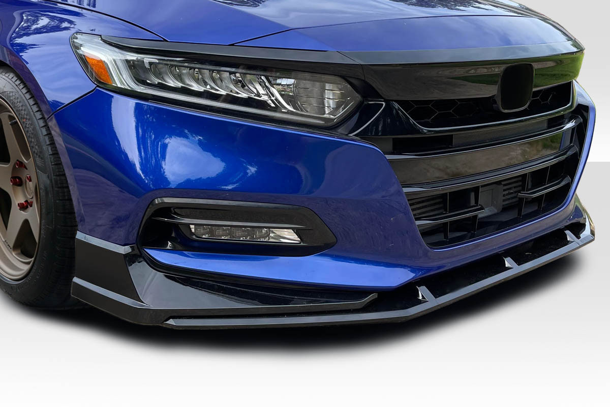 2018-2022 Honda Accord Duraflex AKS Front Lip Under Spoiler - 3 Piece / Vehicle Year Make Model Trim - 2018-2022-Honda Accord 4DR / Product Type - Front Lip/Add On / Style Name -AKS / Kit Material - FRP (Fiberglass Reinforced Plastics) / Notes -