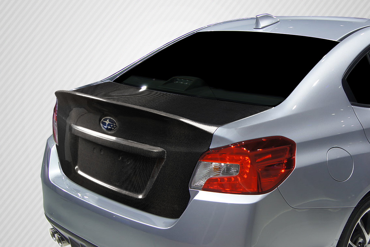 2015-2021 Subaru WRX STI Carbon Creations Blade Trunk - 1 Piece / Vehicle Year Make Model Trim - 2015-2021-Subaru WRX ALL / Product Type - Trunk/Hatch / Style Name -Blade / Kit Material - Carbon Fiber / Notes -