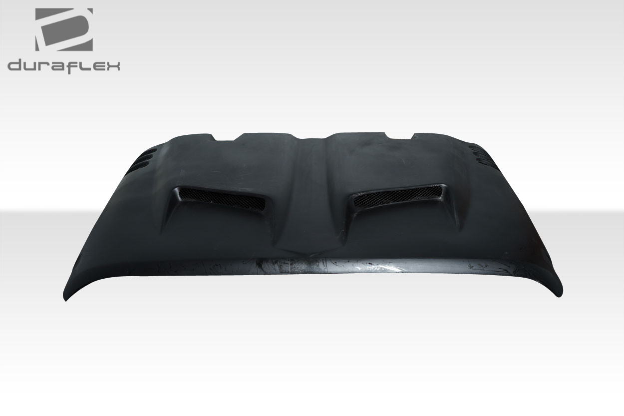 2007-2018 Jeep Wrangler JK Duraflex Rage Hood - 1 Piece / Vehicle Year Make Model Trim - 2007-2018-Jeep Wrangler ALL / Product Type - Hood / Style Name -Rage / Kit Material - FRP (Fiberglass Reinforced Plastics) / Notes - Note: Hood pins are required.