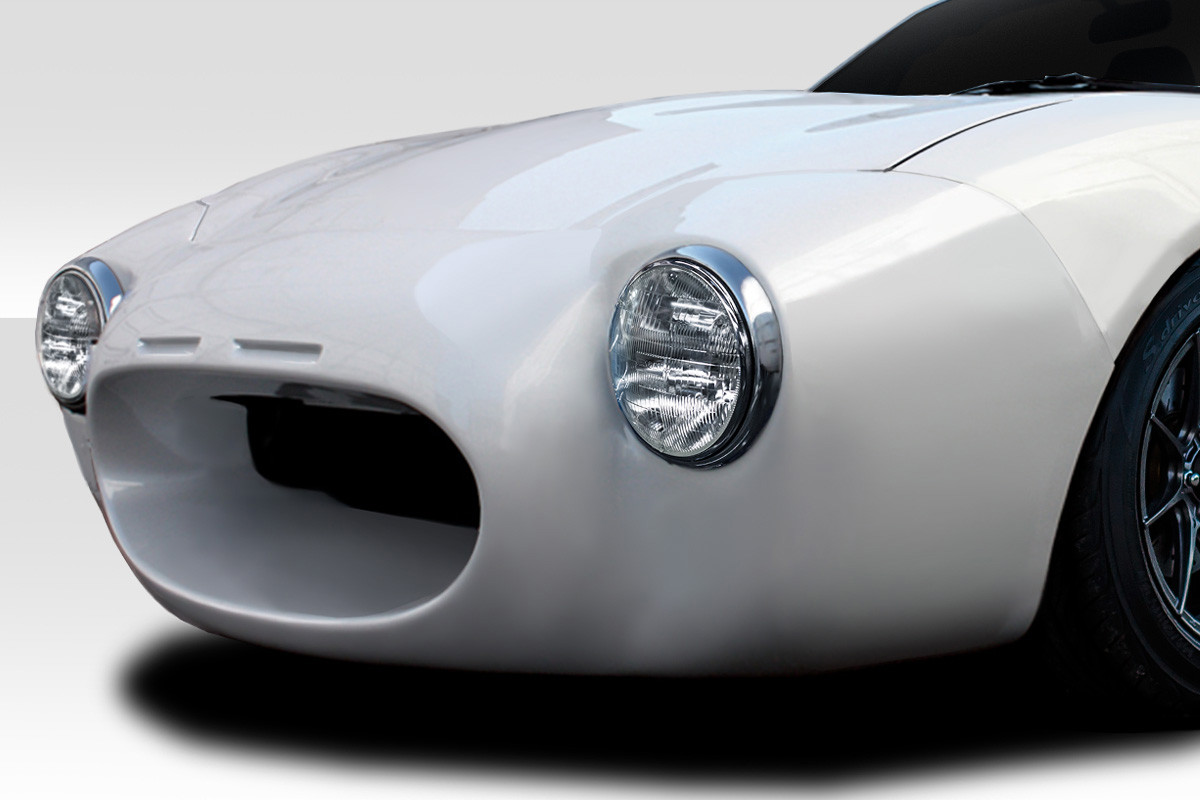 1990-1997 Mazda Miata Duraflex Cobra Conversion Front Bumper Cover - 1 Piece (Uses Mini Cooper Headlights) / Vehicle Year Make Model Trim - 1990-1997-Mazda Miata 2DR / Product Type - Front Bumper / Style Name -Cobra / Kit Material - FRP (Fiberglass Reinforced Plastics) / Notes -