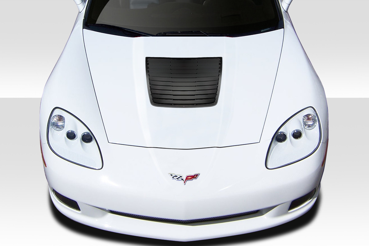 2015-2023 Ford Mustang GT350 / 2005-2013 Chevrolet Corvette C6 Duraflex GT1 Center Hood Vent - 1 Piece / Vehicle Year Make Model Trim - 2015-2023-Ford Mustang ALL / Product Type - Scoop / Style Name -GT1 / Kit Material - FRP (Fiberglass Reinforced Plastics) / Notes -