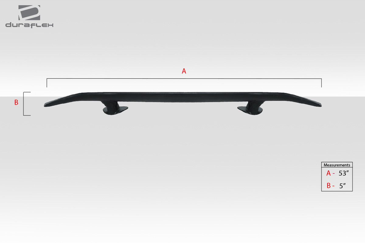 Universal Duraflex K5 Rear Wing Spoiler - 1 Piece / Vehicle Year Make Model Trim - --  ALL / Product Type - Wing / Style Name -K5 / Kit Material - FRP (Fiberglass Reinforced Plastics) / Notes -