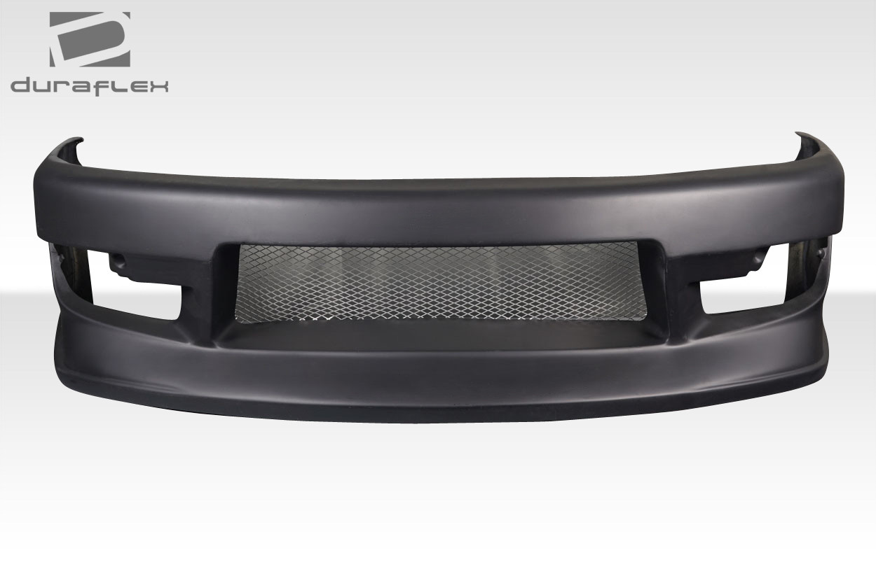 1997-1998 Nissan 240SX S14 Duraflex Super Drift Front Bumper Cover - 1 Piece / Vehicle Year Make Model Trim - 1997-1998-Nissan 240SX ALL / Product Type - Front Bumper / Style Name -Super Drift / Kit Material - FRP (Fiberglass Reinforced Plastics) / Notes -