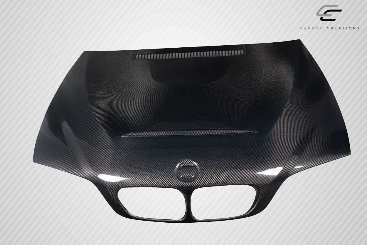 2000-2003 BMW 3 Series E46 2DR Carbon Creations GTS Look Hood - 1 Piece / Vehicle Year Make Model Trim - 2000-2003-BMW 3 Series 2DR / Product Type - Hood / Style Name -GTS / Kit Material - Carbon Fiber / Notes - Hood pins are required.