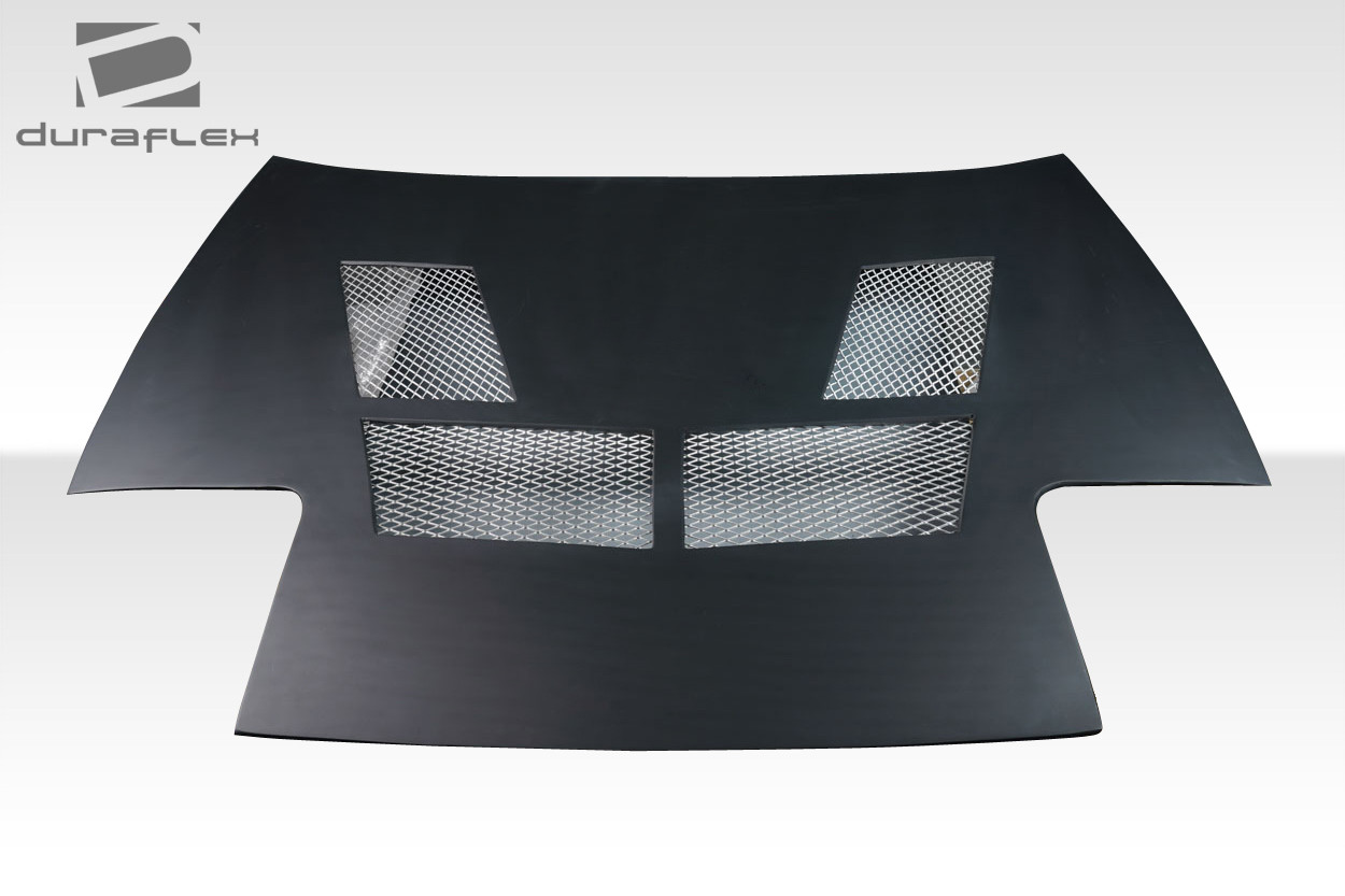 1990-1997 Mazda Miata NA Duraflex Iceman Hood - 1 Piece (S) / Vehicle Year Make Model Trim - 1990-1997-Mazda Miata ALL / Product Type - Hood / Style Name -Iceman / Kit Material - FRP (Fiberglass Reinforced Plastics) / Notes - Hood pins are required.
