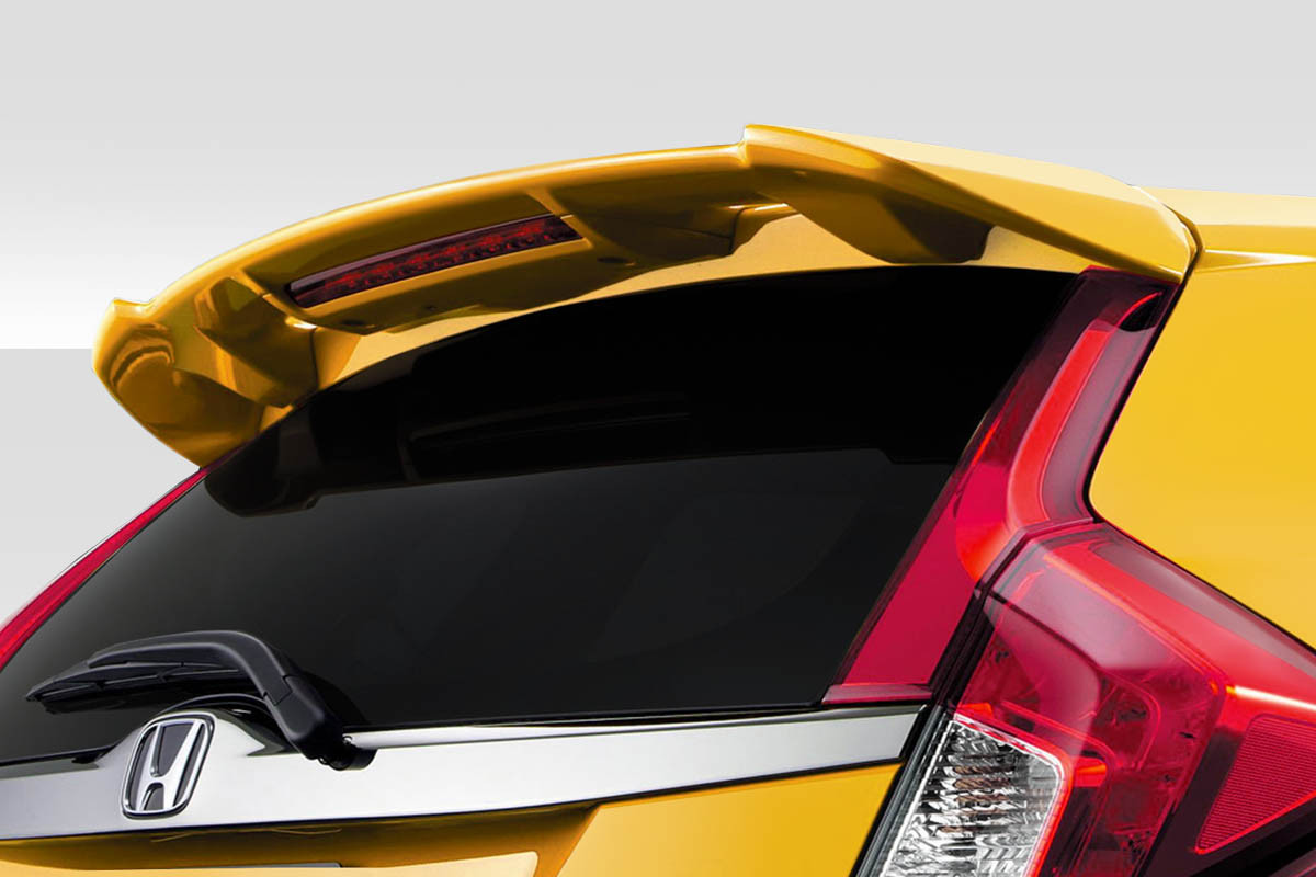 2014-2019 Honda Fit Duraflex Arcos Rear Wing Spoiler - 1 Piece (S) / Vehicle Year Make Model Trim - 2014-2019-Honda Fit ALL / Product Type - Wing / Style Name -Arcos / Kit Material - FRP (Fiberglass Reinforced Plastics) / Notes -
