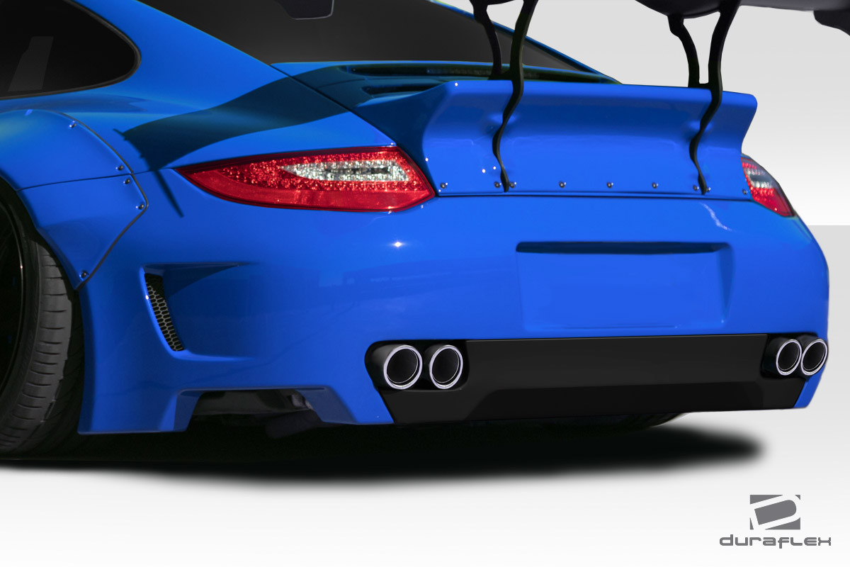 2004-2007 Porsche 997 911 Duraflex LBW Rear Bumper - 1 Piece / Vehicle Year Make Model Trim - 2004-2007-Porsche 997 ALL / Product Type - Rear Bumper / Style Name -LBW / Kit Material - FRP (Fiberglass Reinforced Plastics) / Notes -