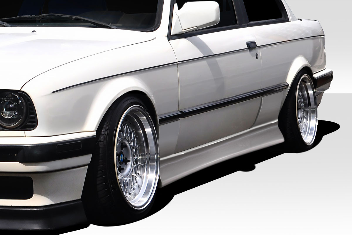 1984-1991 BMW 3 Series E30 Duraflex B-Sport Side Skirts - 2 Piece / Vehicle Year Make Model Trim - 1984-1991-BMW 3 Series ALL / Product Type - Sideskirts / Style Name -B-Sport / Kit Material - FRP (Fiberglass Reinforced Plastics) / Notes -