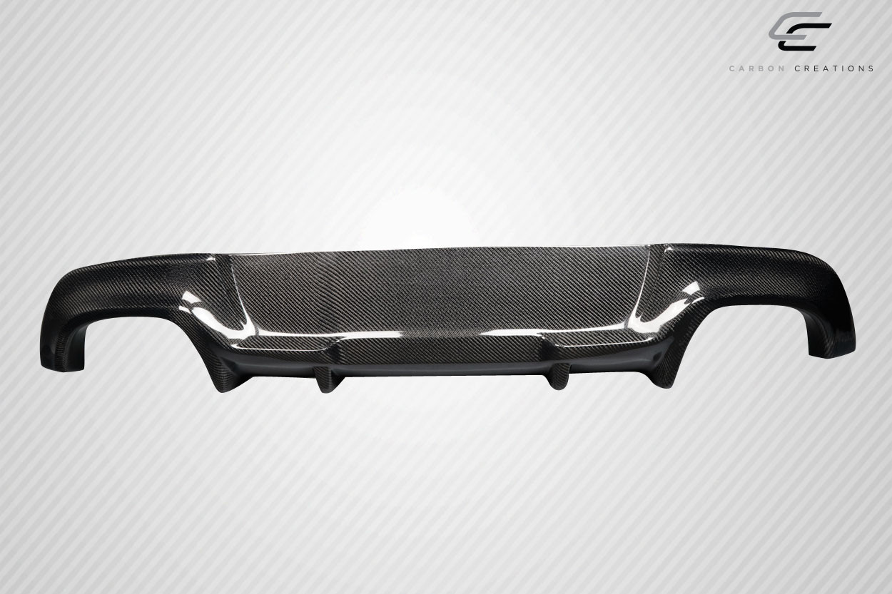2010-2016 Hyundai Genesis Coupe Carbon Creations Twins Rear Diffuser - 1 Piece / Vehicle Year Make Model Trim - 2010-2016-Hyundai Genesis 2DR / Product Type - Rear Lip/Add On / Style Name -Twins / Kit Material - Carbon Fiber / Notes -