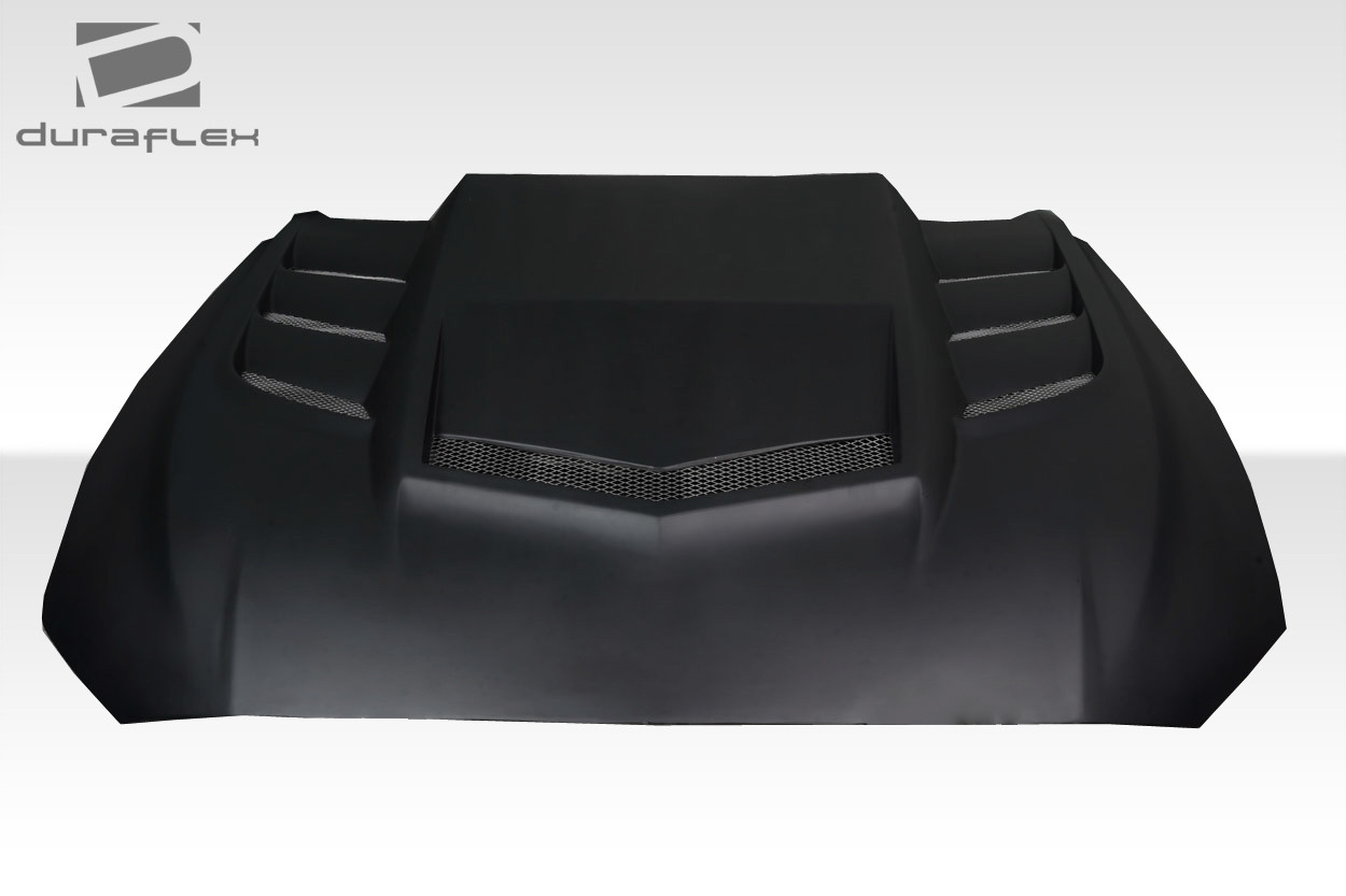 2018-2023 Ford Mustang Duraflex Interceptor Hood - 1 Piece / Vehicle Year Make Model Trim - 2018-2023-Ford Mustang ALL / Product Type - Hood / Style Name -Interceptor / Kit Material - FRP (Fiberglass Reinforced Plastics) / Notes -
