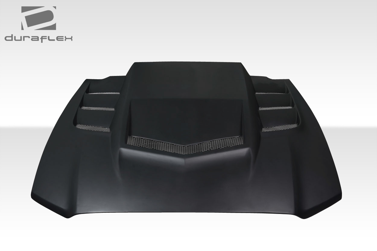 2013-2014 Ford Mustang Duraflex Interceptor Hood - 1 Piece / Vehicle Year Make Model Trim - 2013-2014-Ford Mustang ALL / Product Type - Hood / Style Name -Interceptor / Kit Material - FRP (Fiberglass Reinforced Plastics) / Notes -
