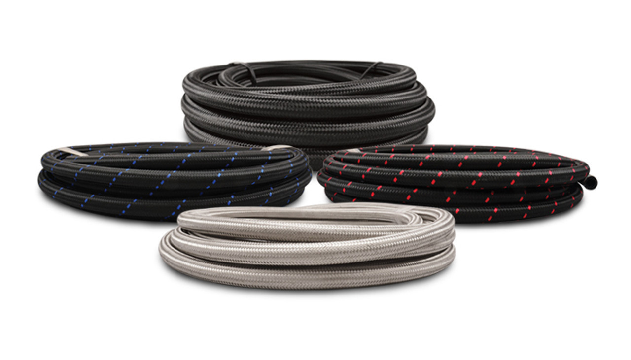 Vibrant Braided Rubber Lined Flex Hose - 6AN to 16AN