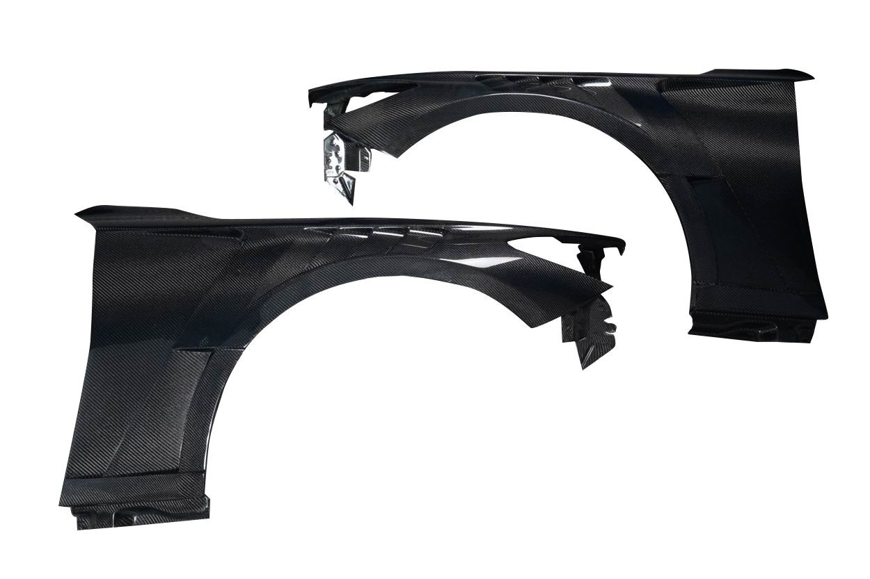 2017-2022 Infiniti Q60 Carbon Creations Koya Front Fenders - 2 Pieces / Vehicle Year Make Model Trim - 2017-2022-Infiniti Q60 ALL / Product Type - Fender / Style Name -Koya / Kit Material - Carbon Fiber / Notes -