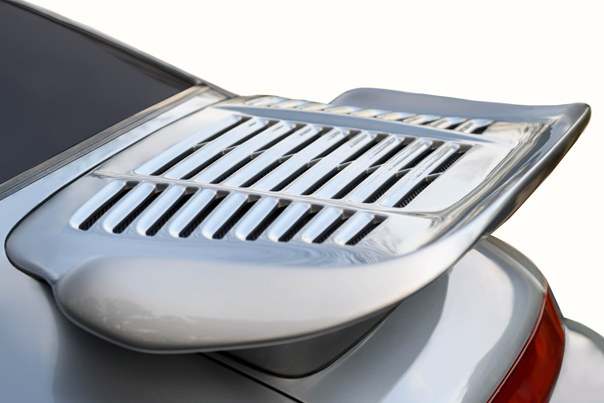 1974-1993 Porsche 911 964 Duraflex 3.8 Turbo-S Look Rear Wing Spoiler - 1 Piece / Vehicle Year Make Model Trim - 1974-1993-Porsche 964  / Product Type - Wing / Style Name -3.8 Turbo-S Look / Kit Material - FRP (Fiberglass Reinforced Plastics) / Notes -