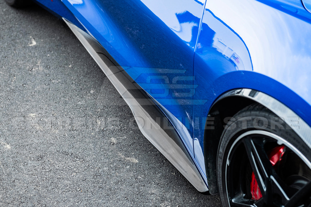 EOS Z06 Style Side Skirt Rocker Panels - HydroDipped Carbon Fiber - C8 Corvette