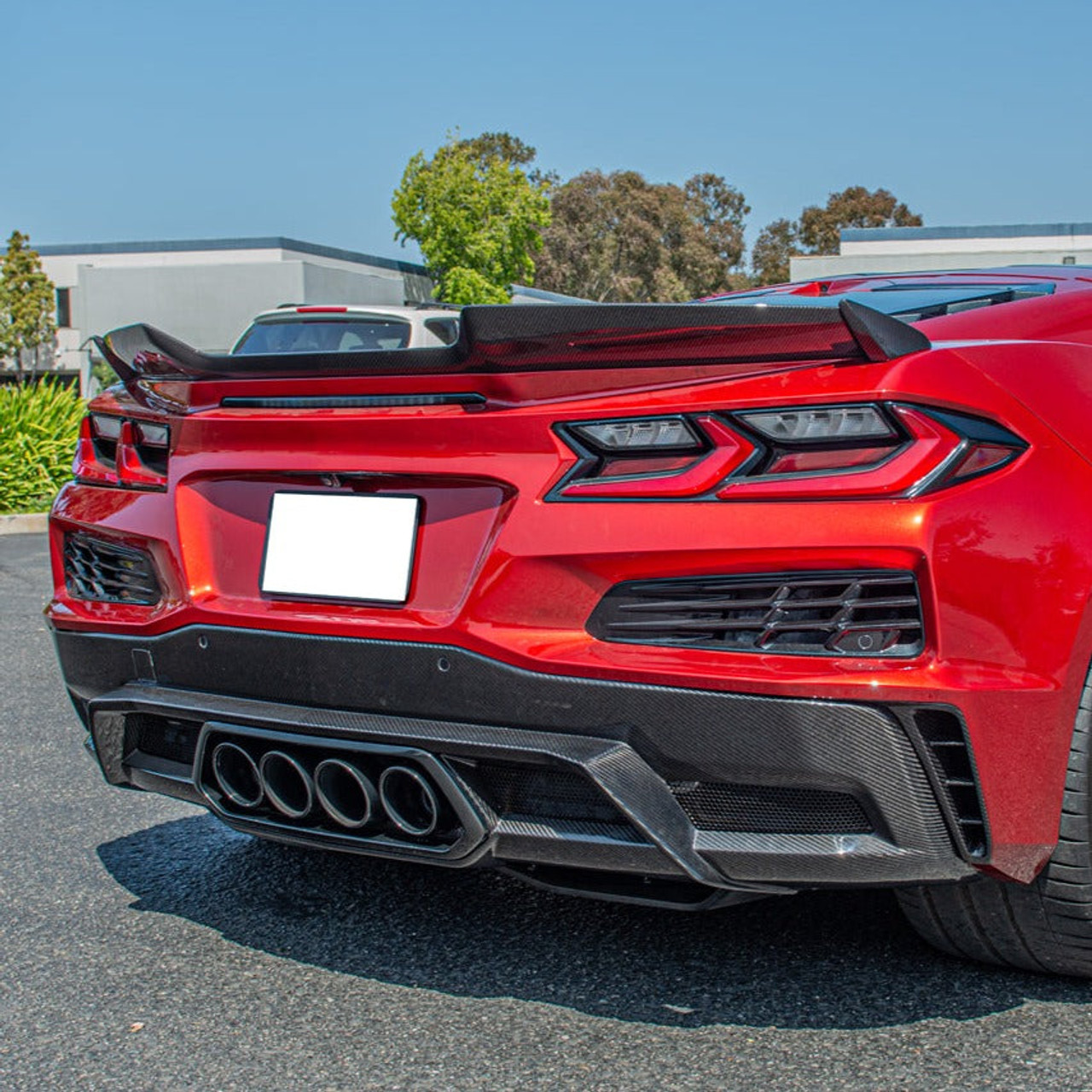 EOS Carbon Fiber Rear Diffuser - C8 Corvette Z06